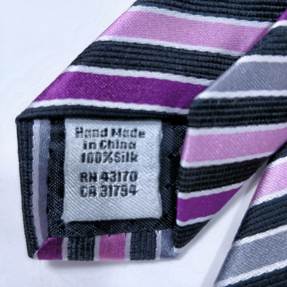 Geoffrey Beene Silk Tie Unique Beautiful Pink mult - Picture 3 of 5
